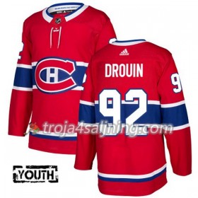 Montreal Canadiens tröja Jonathan Drouin 92 Röd 2017-2018 Adidas Authentic - NHL Tröjor Barn